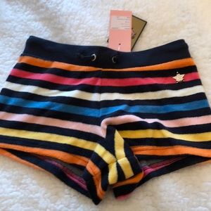 Juicy couture kids girls terry stripe shorts 10